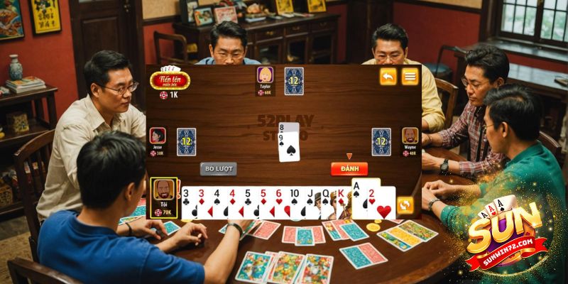 Điểm tên các tổ hợp bài xuất hiện trong trò chơi tiến lên trên casino Sunwin