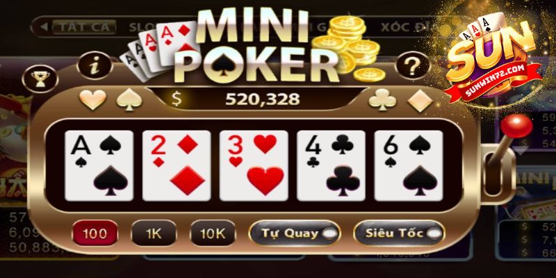 Khám phá luật chơi nổ hũ Mini Poker cơ bản