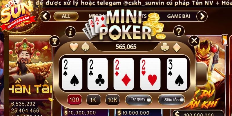 Bí quyết chơi nổ hũ Mini Poker thắng lớn từ chuyên gia